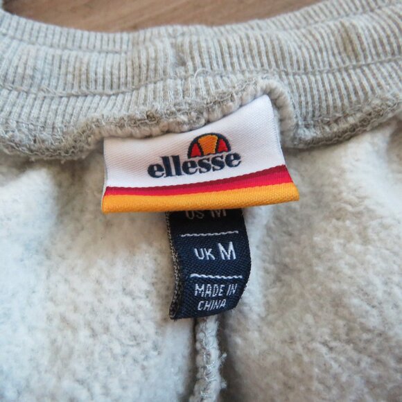 VINTAGE Y2K ELLESSE Heathered Gray Sweatpant Joggers Lounge Athleisure - Size M - Picture 13 of 13